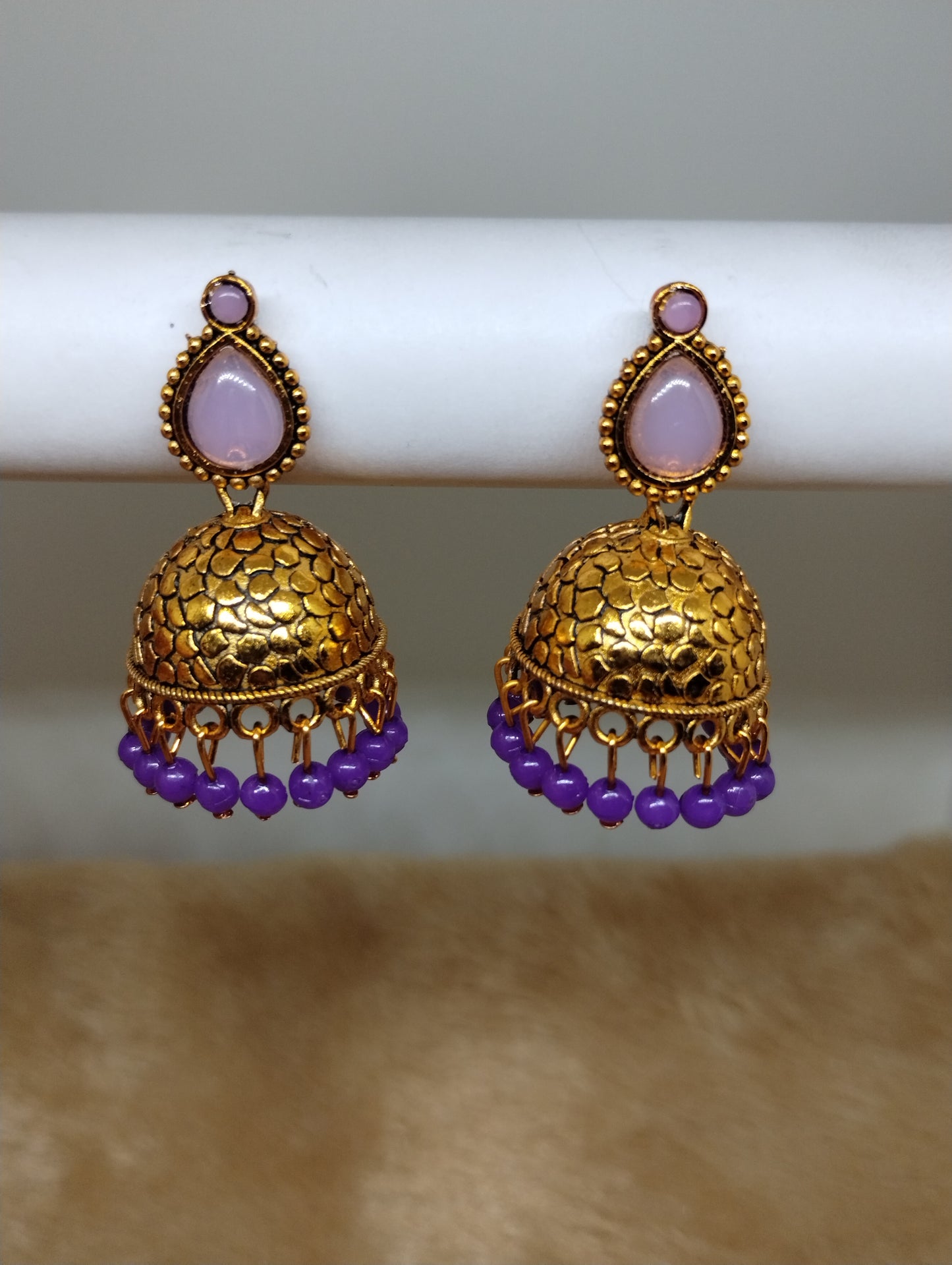 Antique Gold Teardrop Jhumka