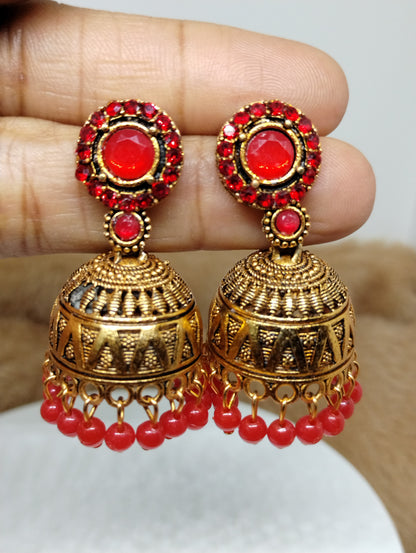 Ruhani Antique Gold Jhumka