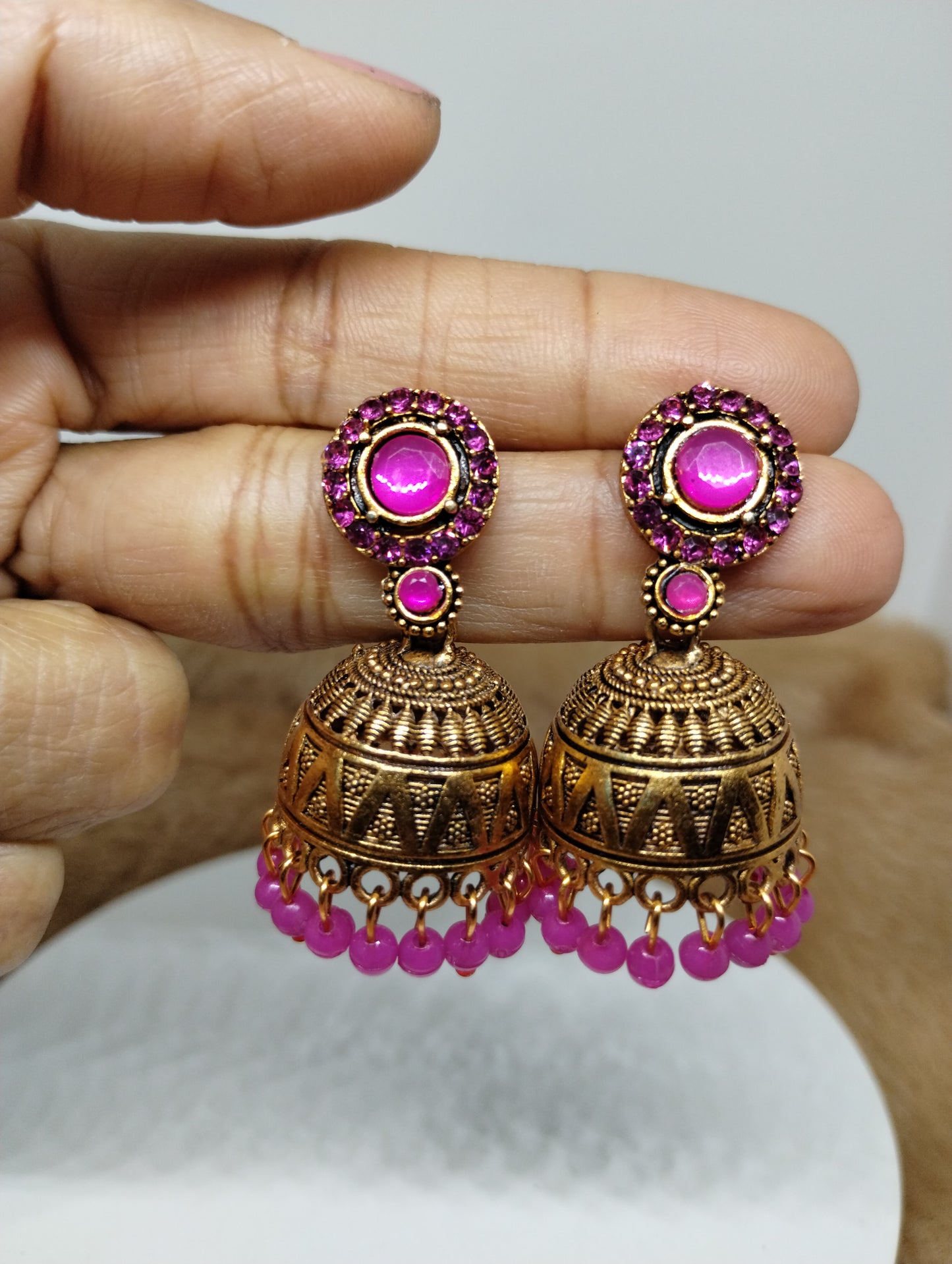 Ruhani Antique Gold Jhumka