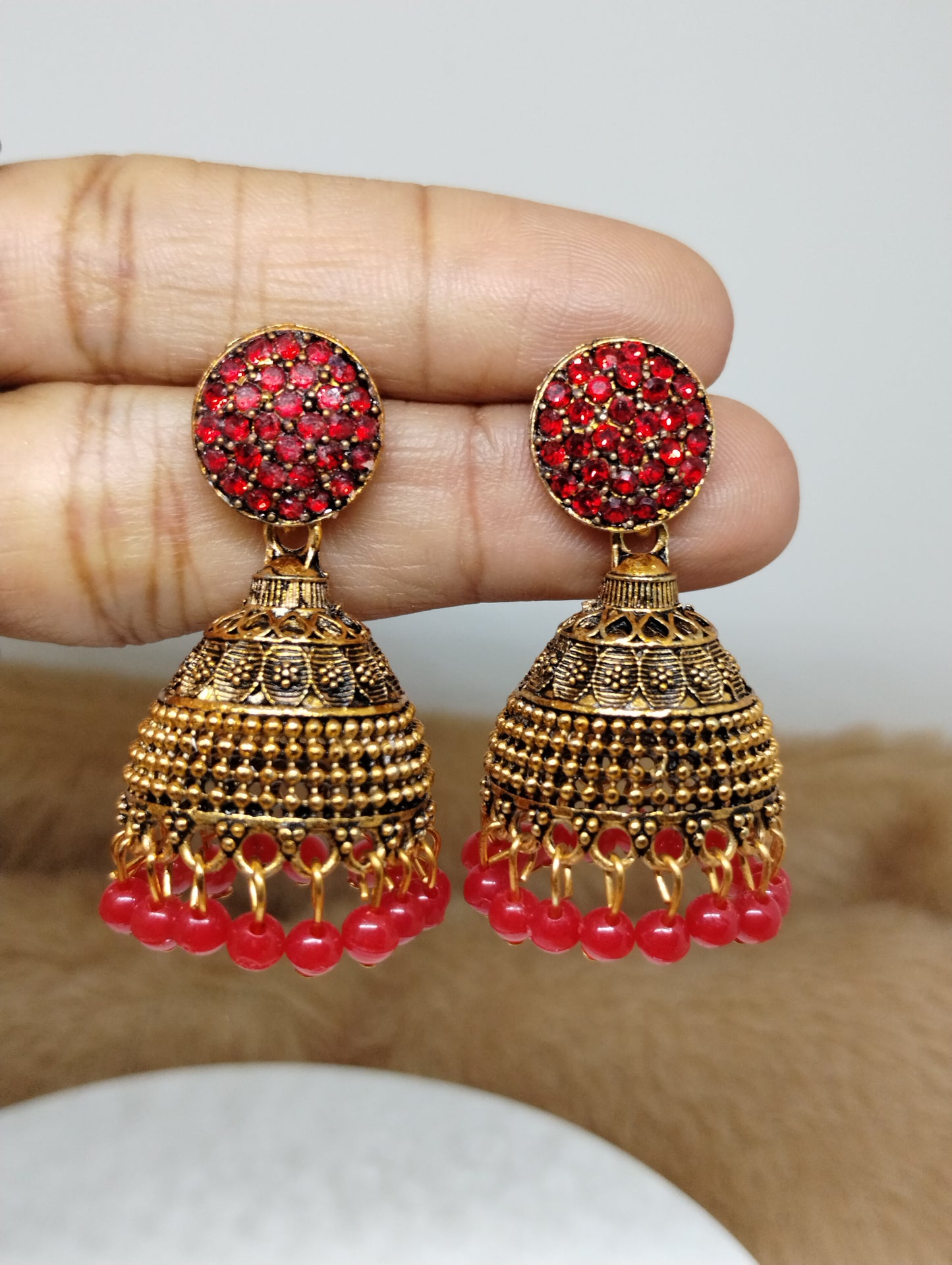 Ruhani Antique Gold Jhumka