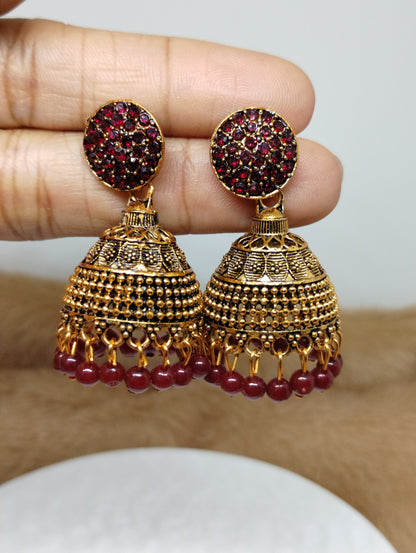 Ruhani Antique Gold Jhumka