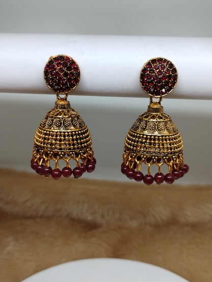 Ruhani Antique Gold Jhumka