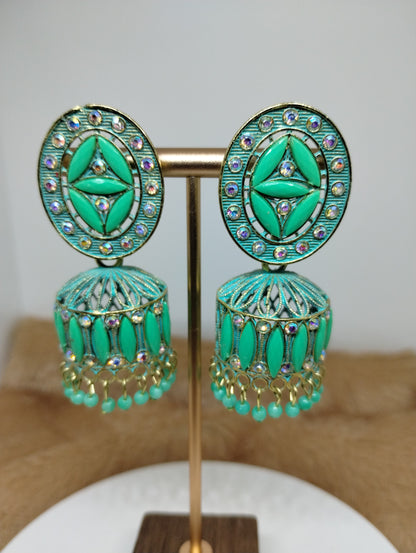 Aurora Enamel Jhumkas