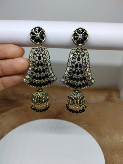 Aurora Enamel Jhumkas