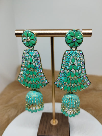 Aurora Enamel Jhumkas