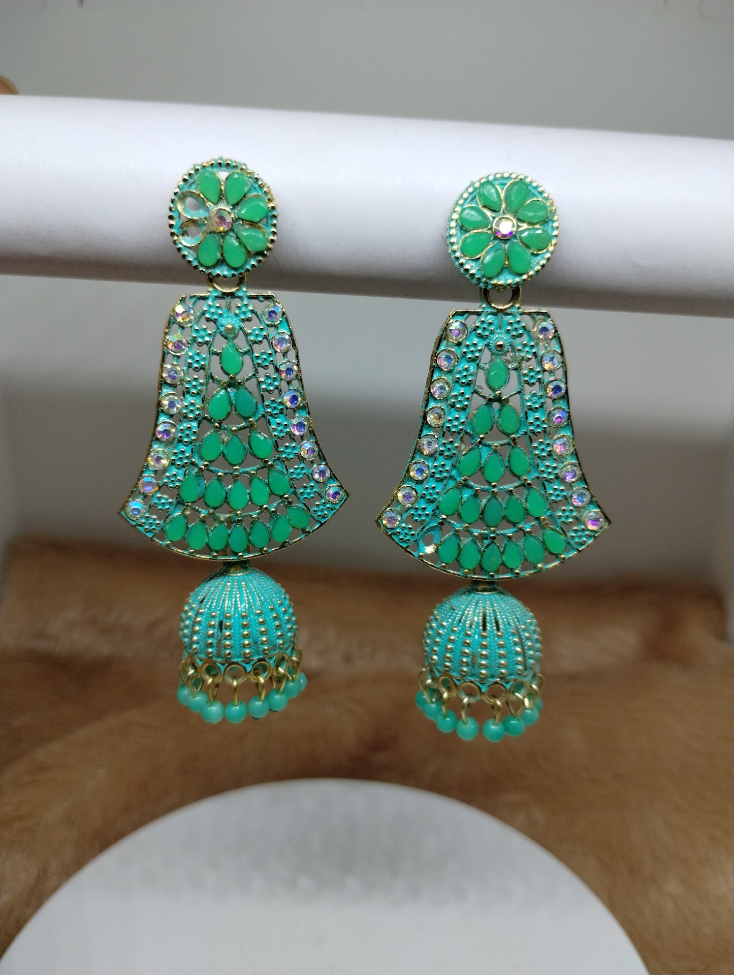 Aurora Enamel Jhumkas
