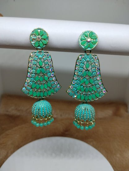 Aurora Enamel Jhumkas