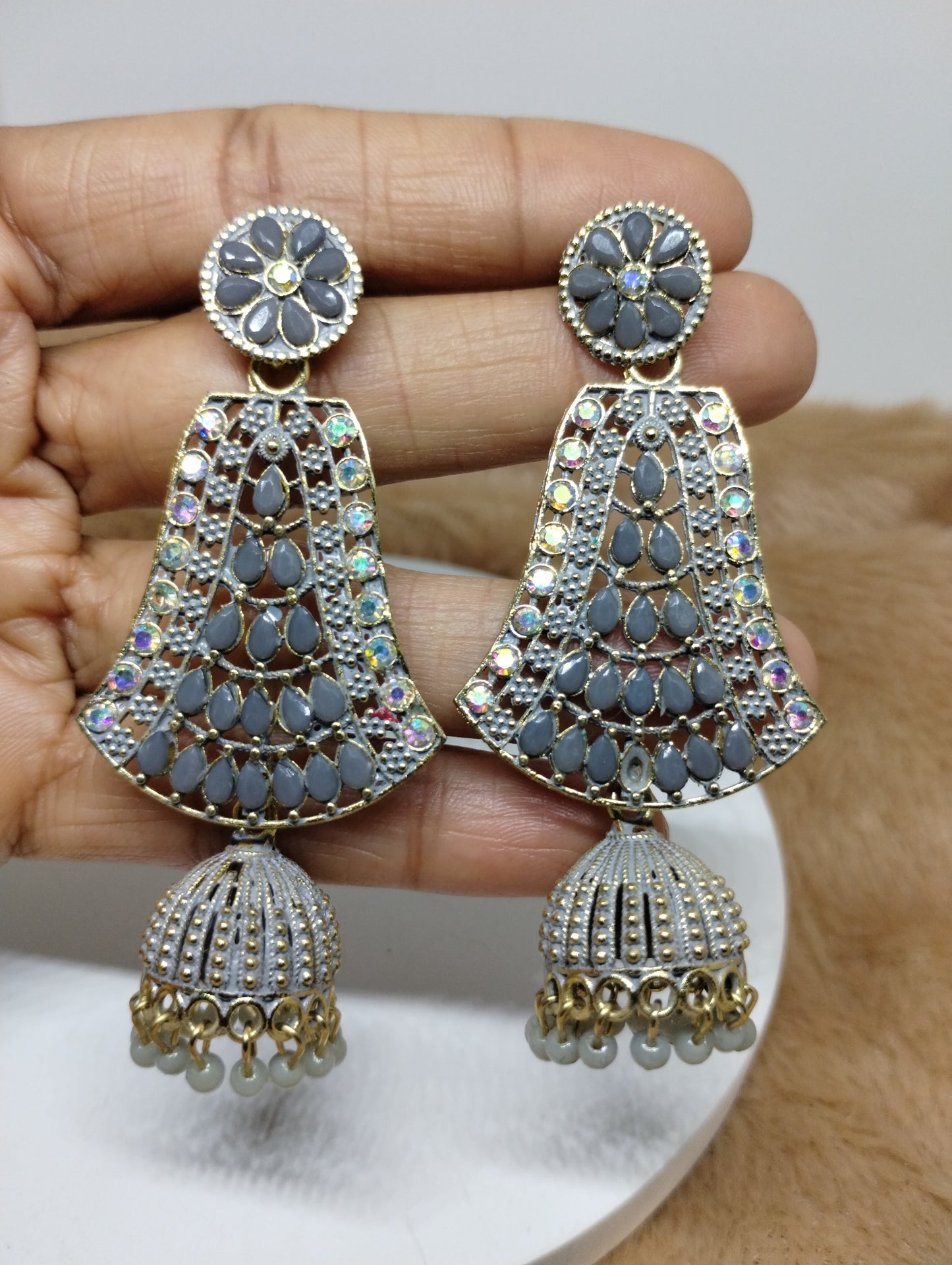 Aurora Enamel Jhumkas