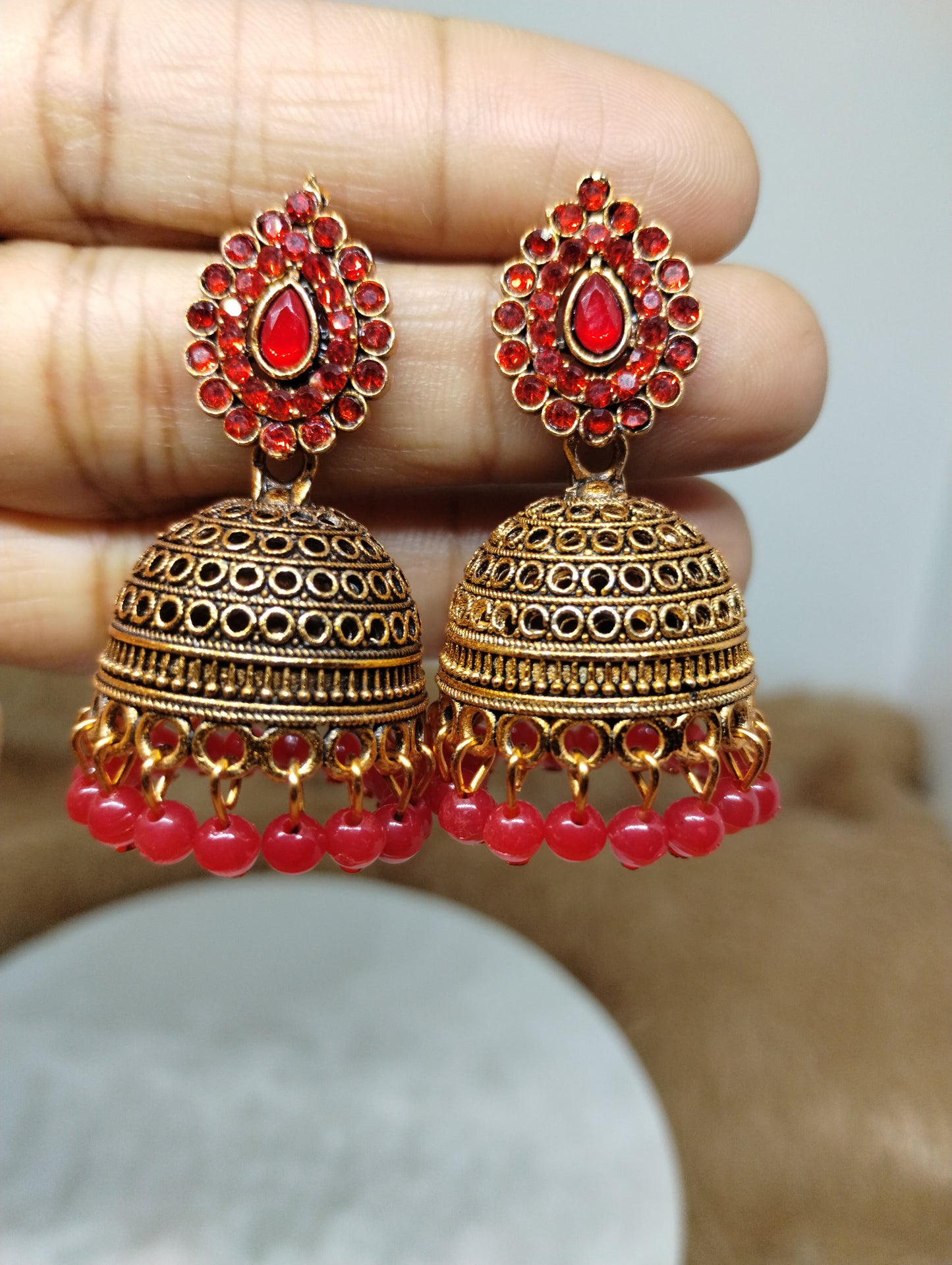 Ruhani Antique Gold Jhumka