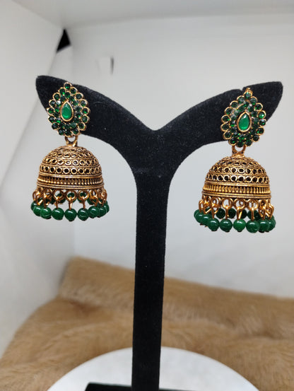 Ruhani Antique Gold Jhumka