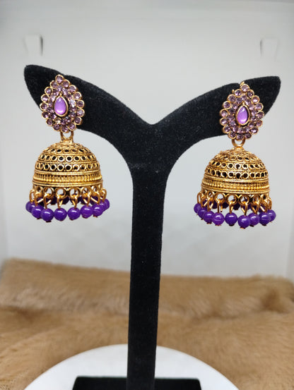 Ruhani Antique Gold Jhumka