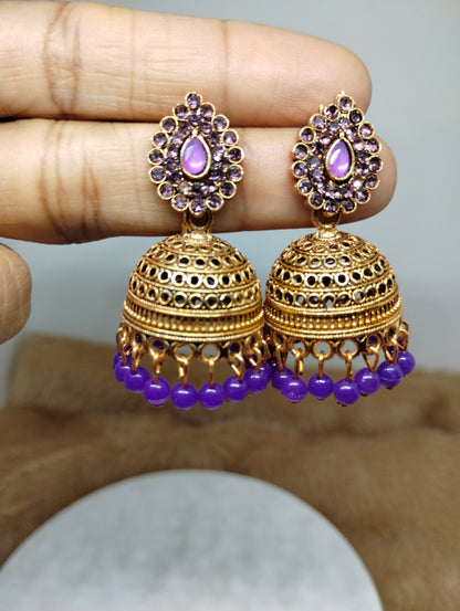 Ruhani Antique Gold Jhumka