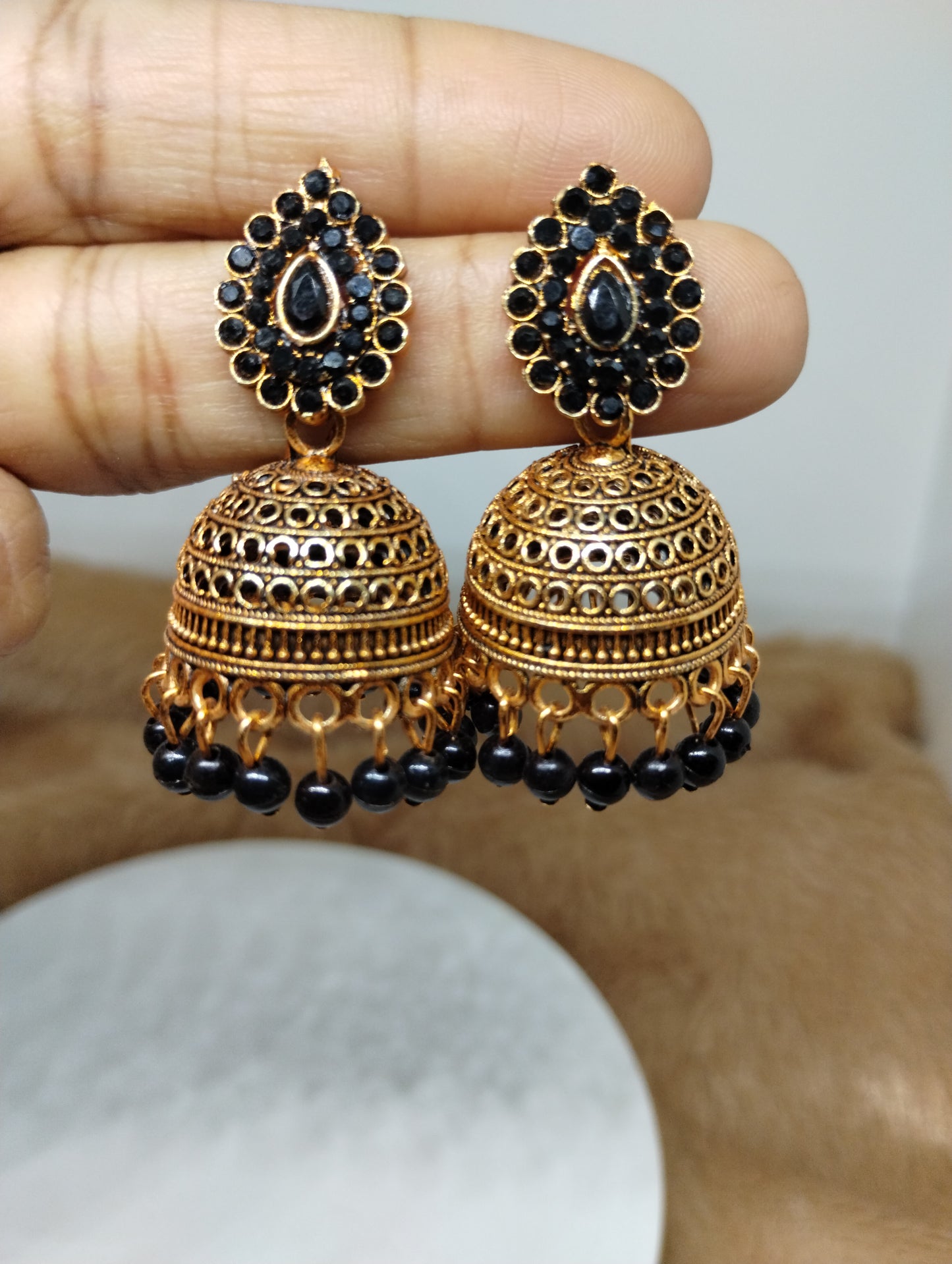 Ruhani Antique Gold Jhumka