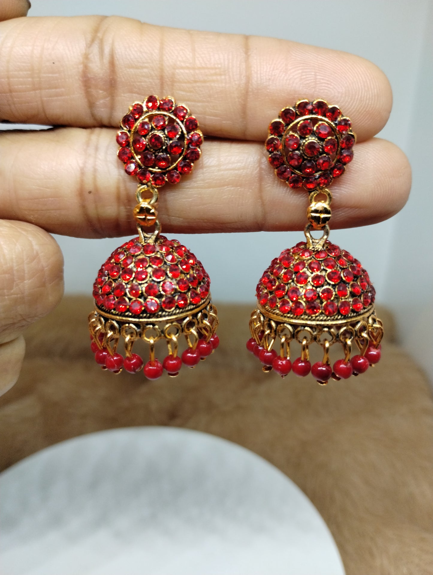 Ruhani Antique Gold Jhumka