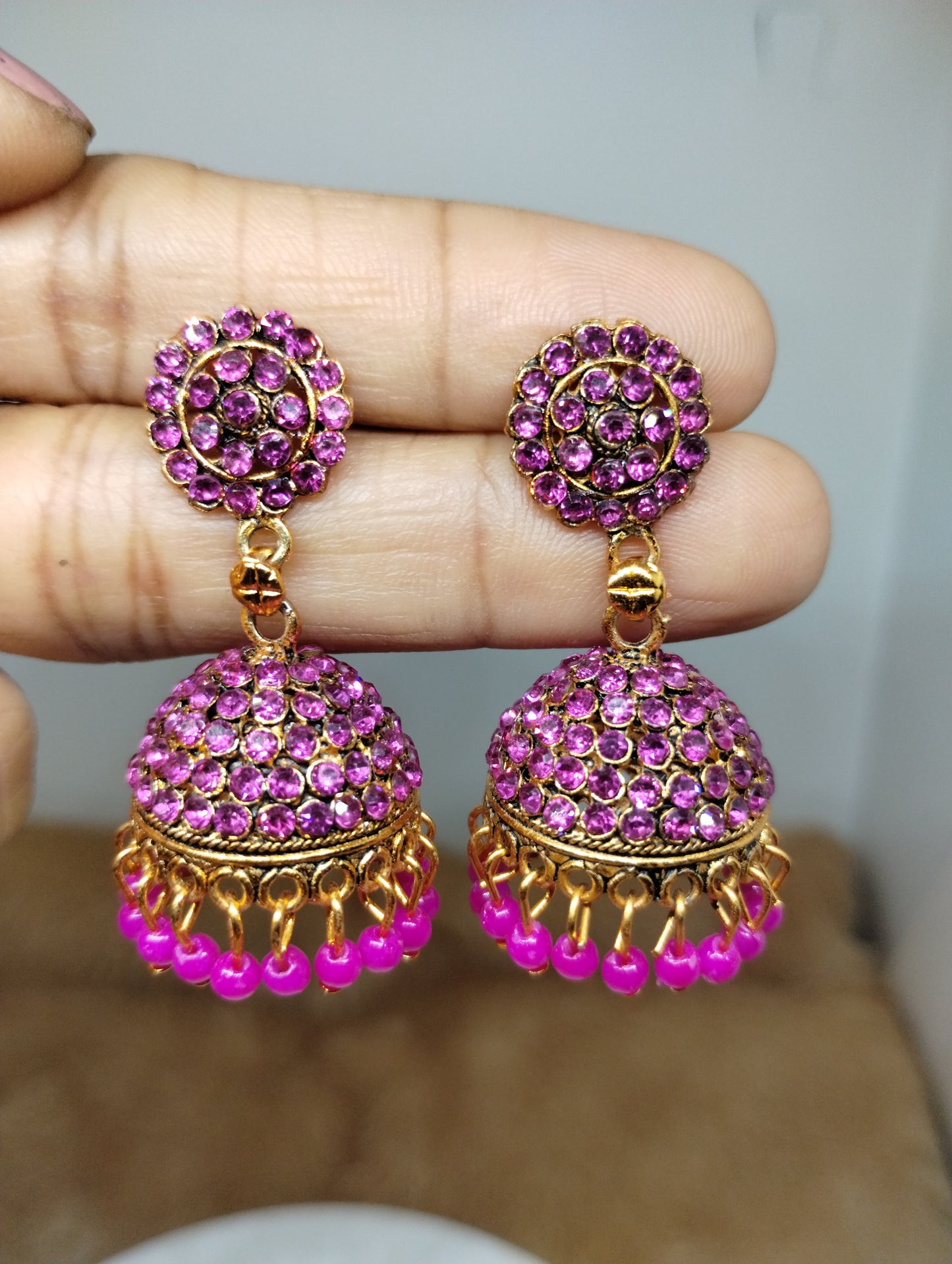 Ruhani Antique Gold Jhumka