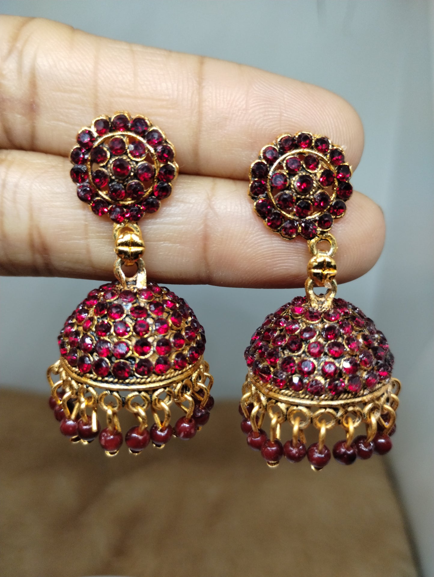 Ruhani Antique Gold Jhumka
