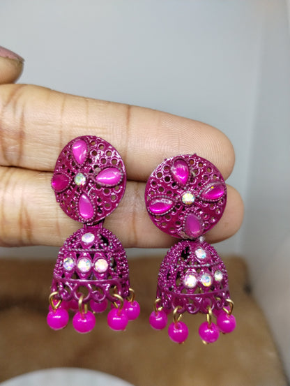 Gulnaar Floral Jhumka