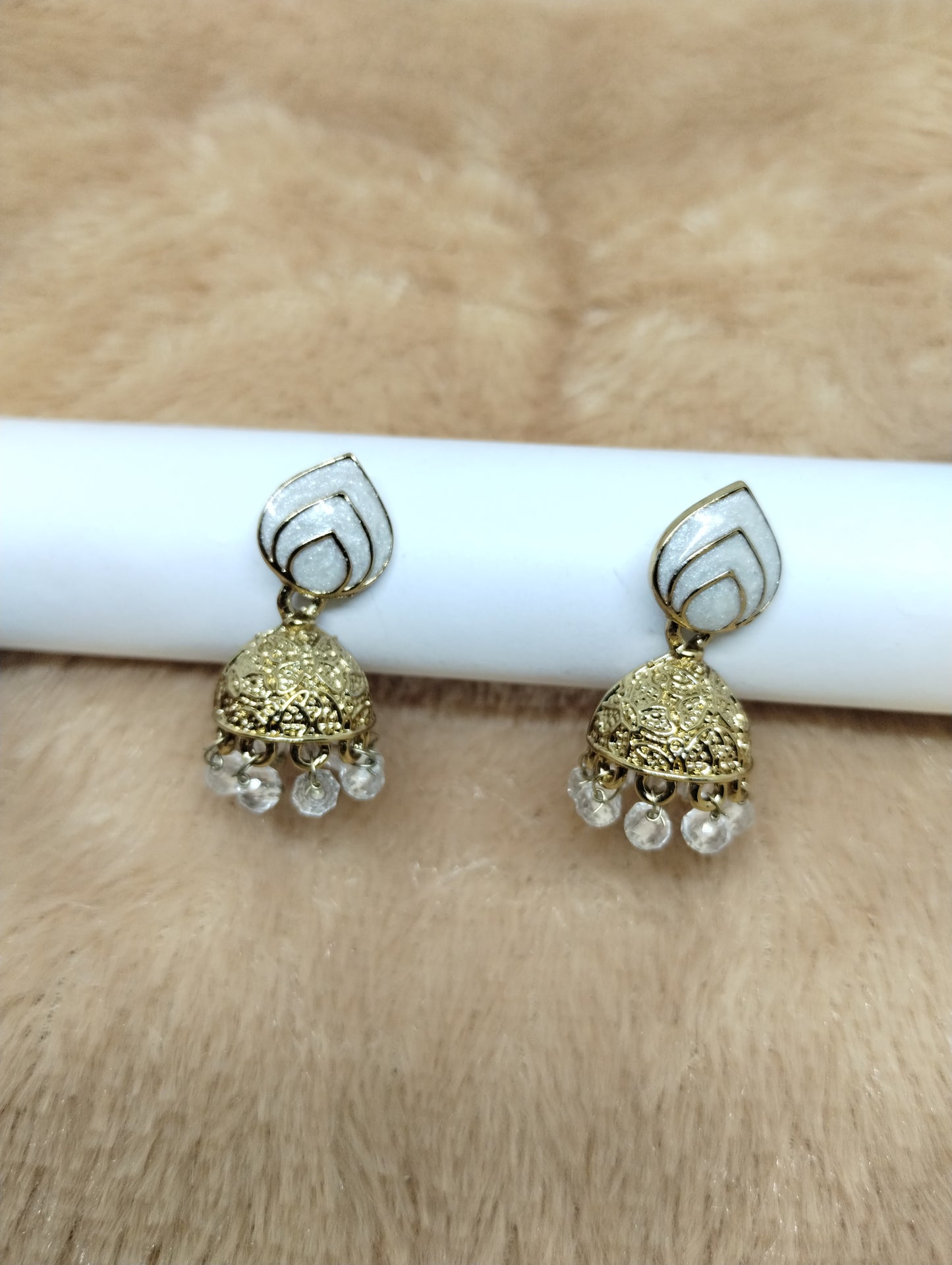 Rangrez Enamel Jhumka Earrings