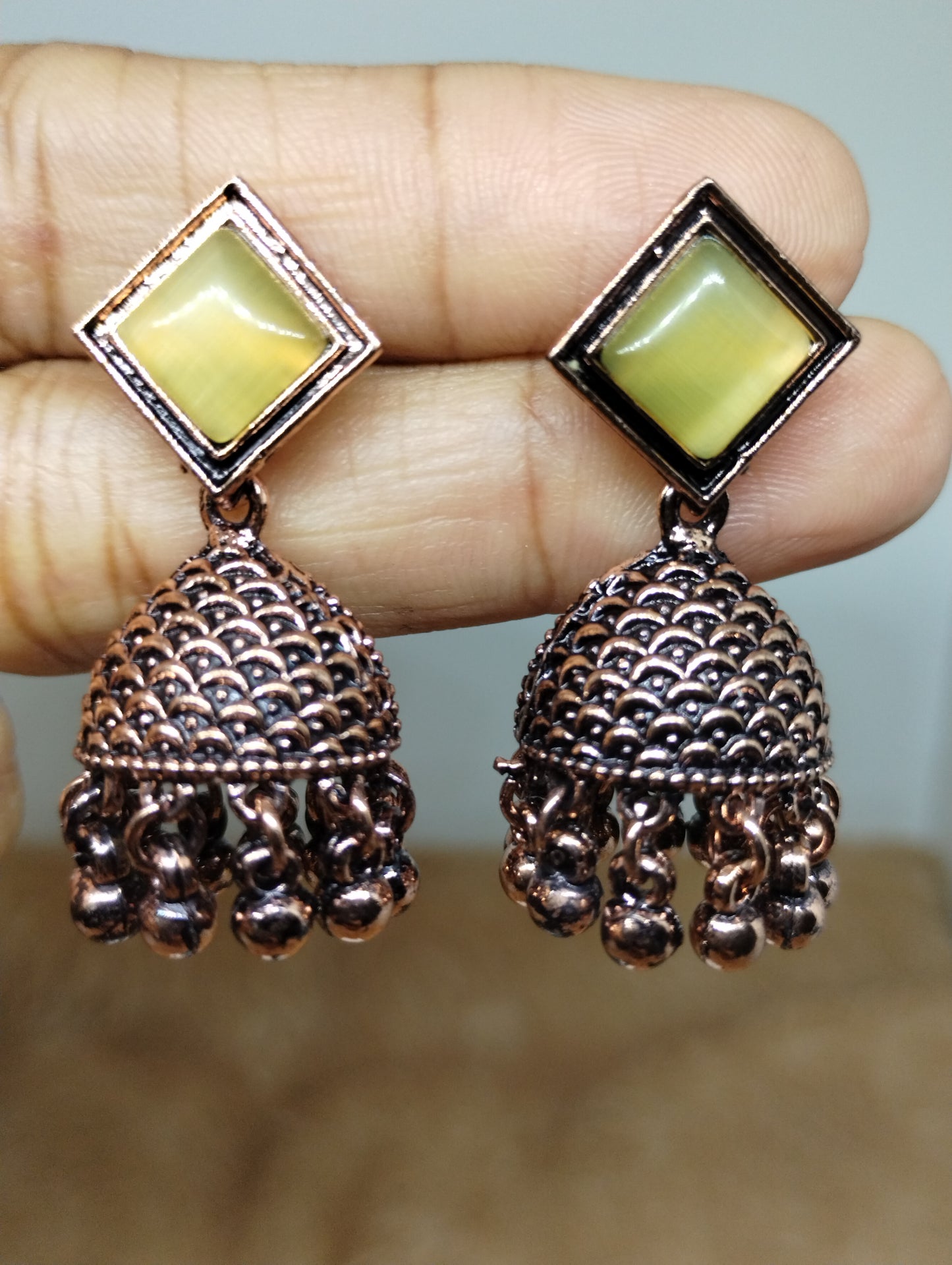 Mayurika Copper Jhumka