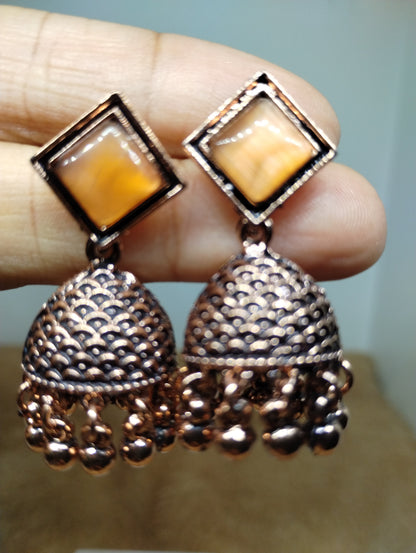 Mayurika Copper Jhumka