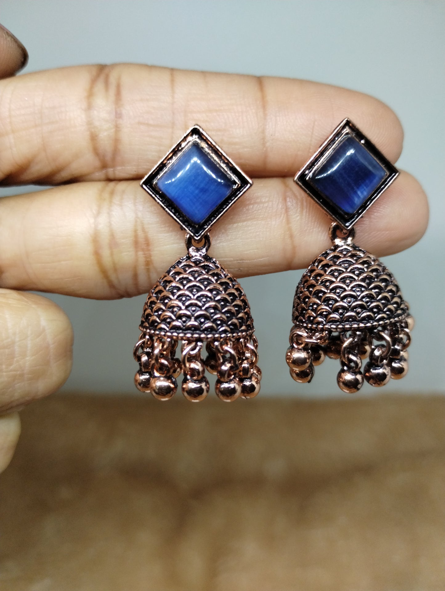 Mayurika Copper Jhumka