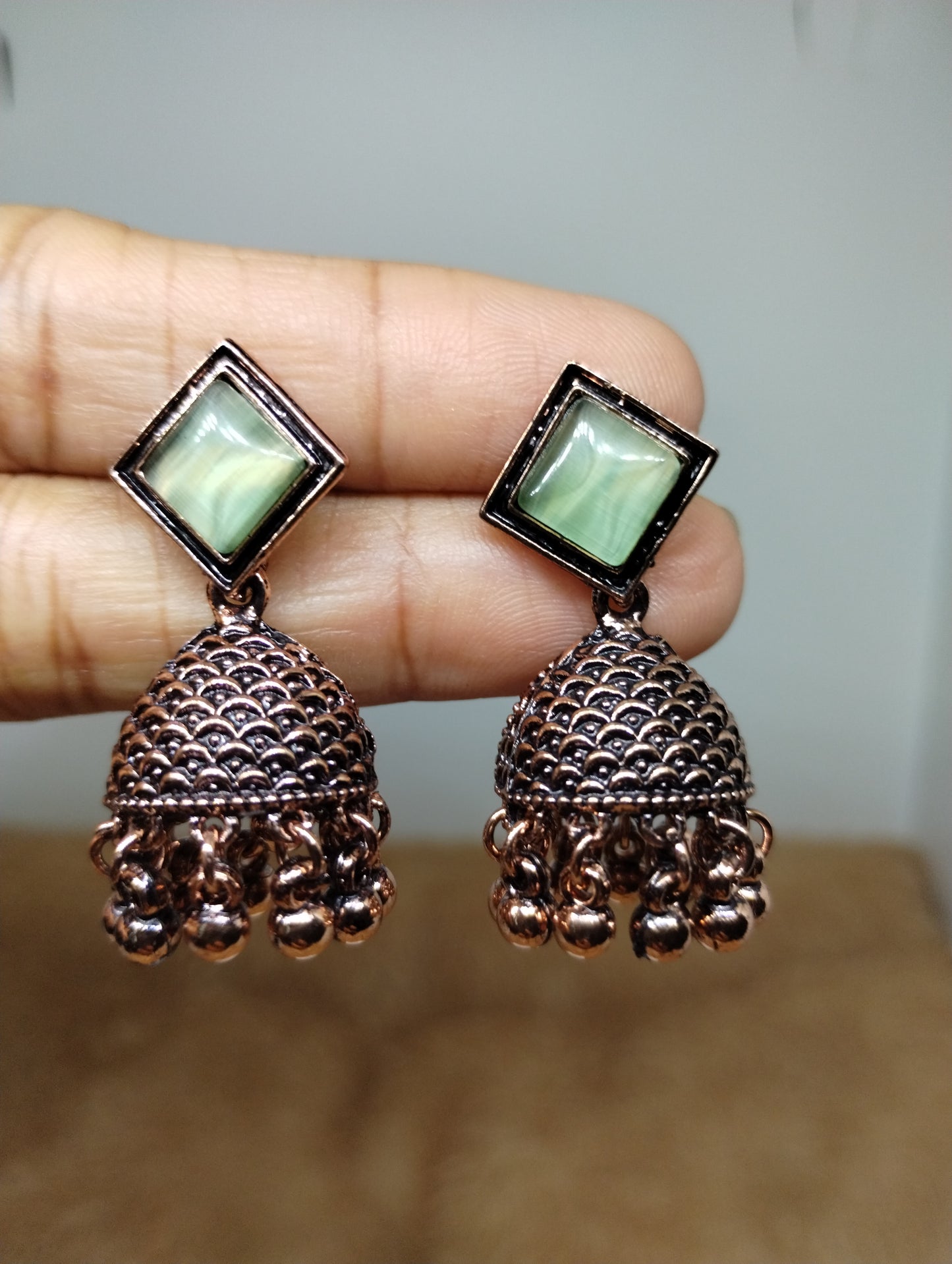 Mayurika Copper Jhumka