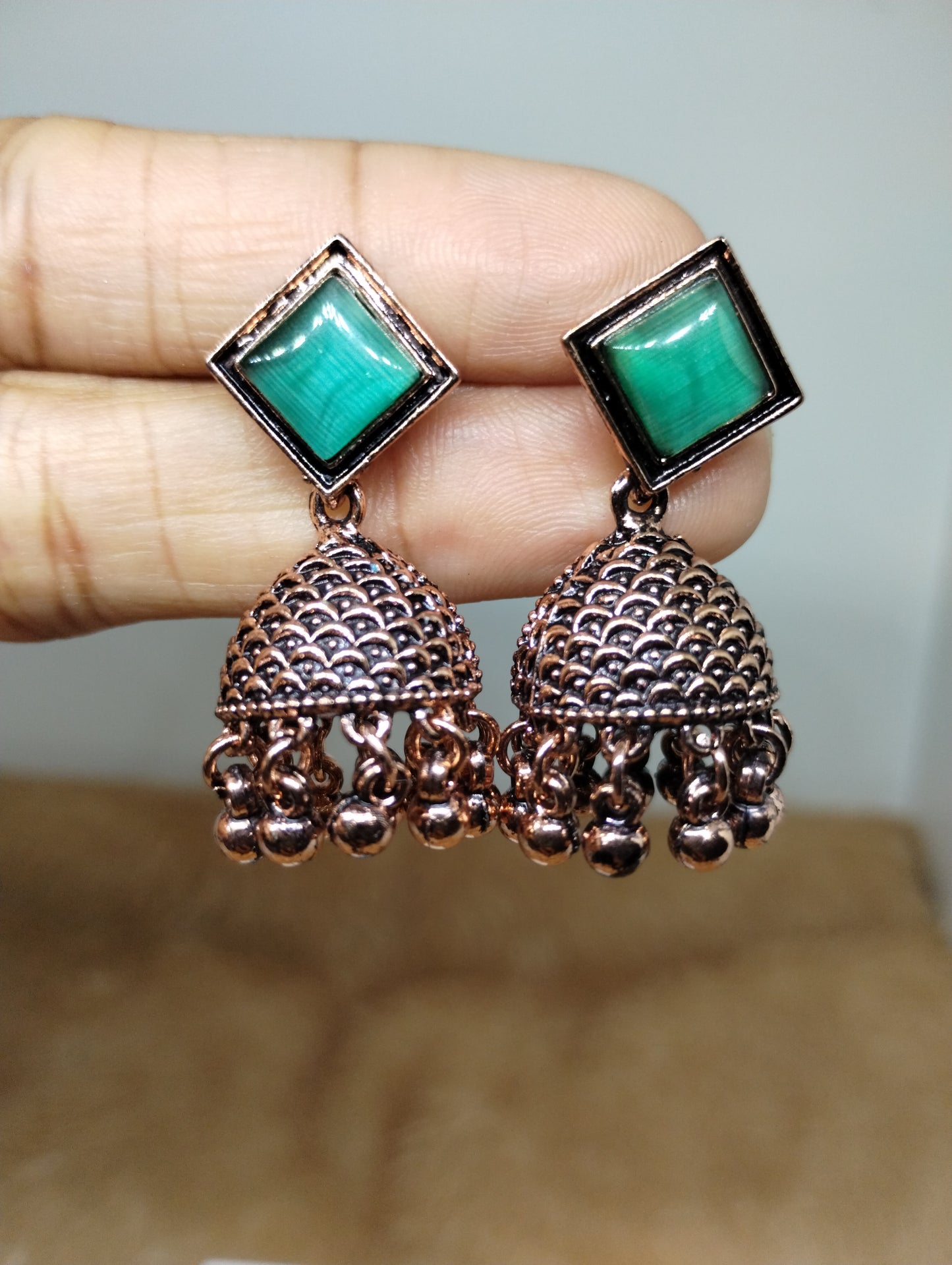Mayurika Copper Jhumka