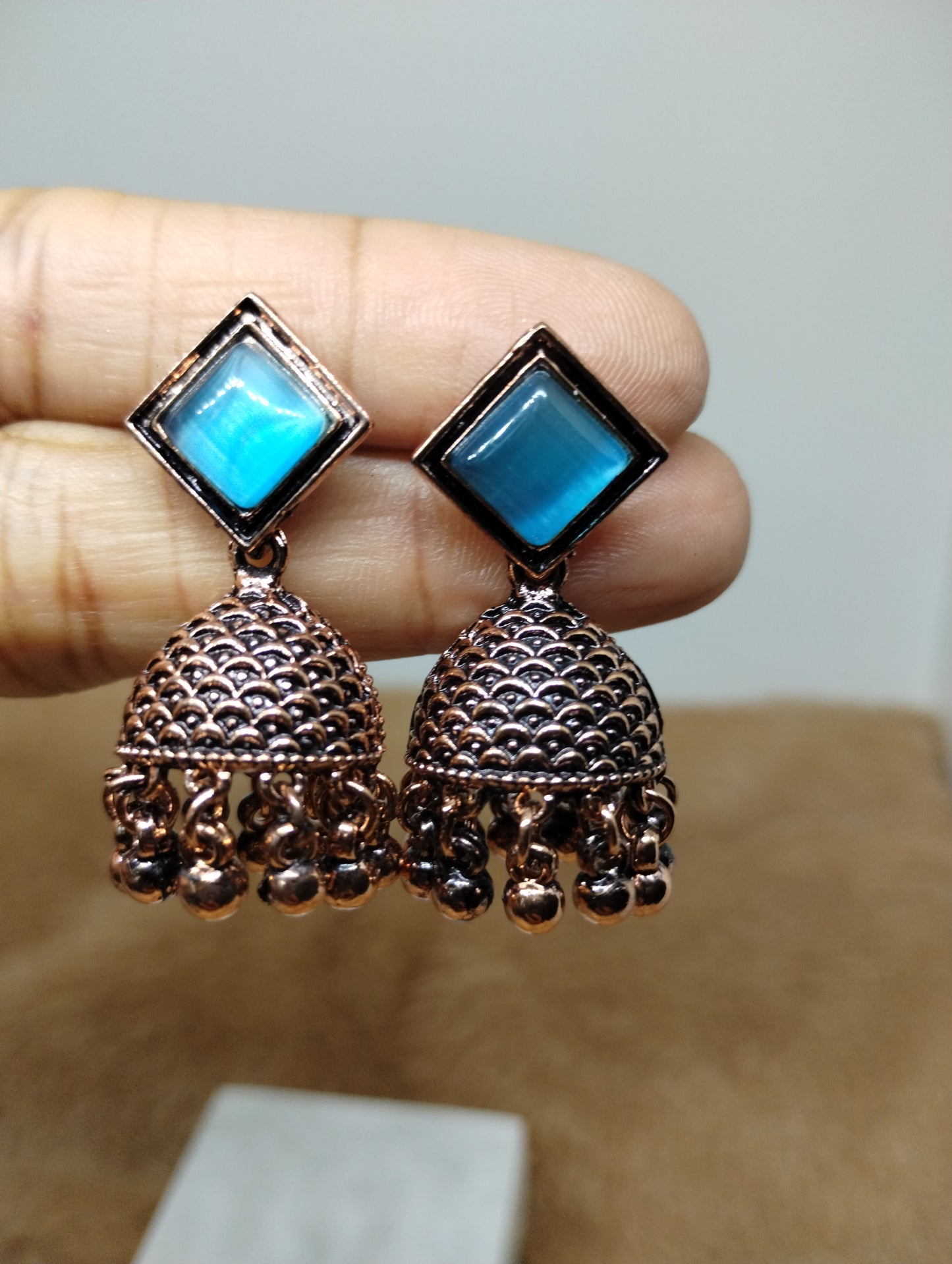 Mayurika Copper Jhumka