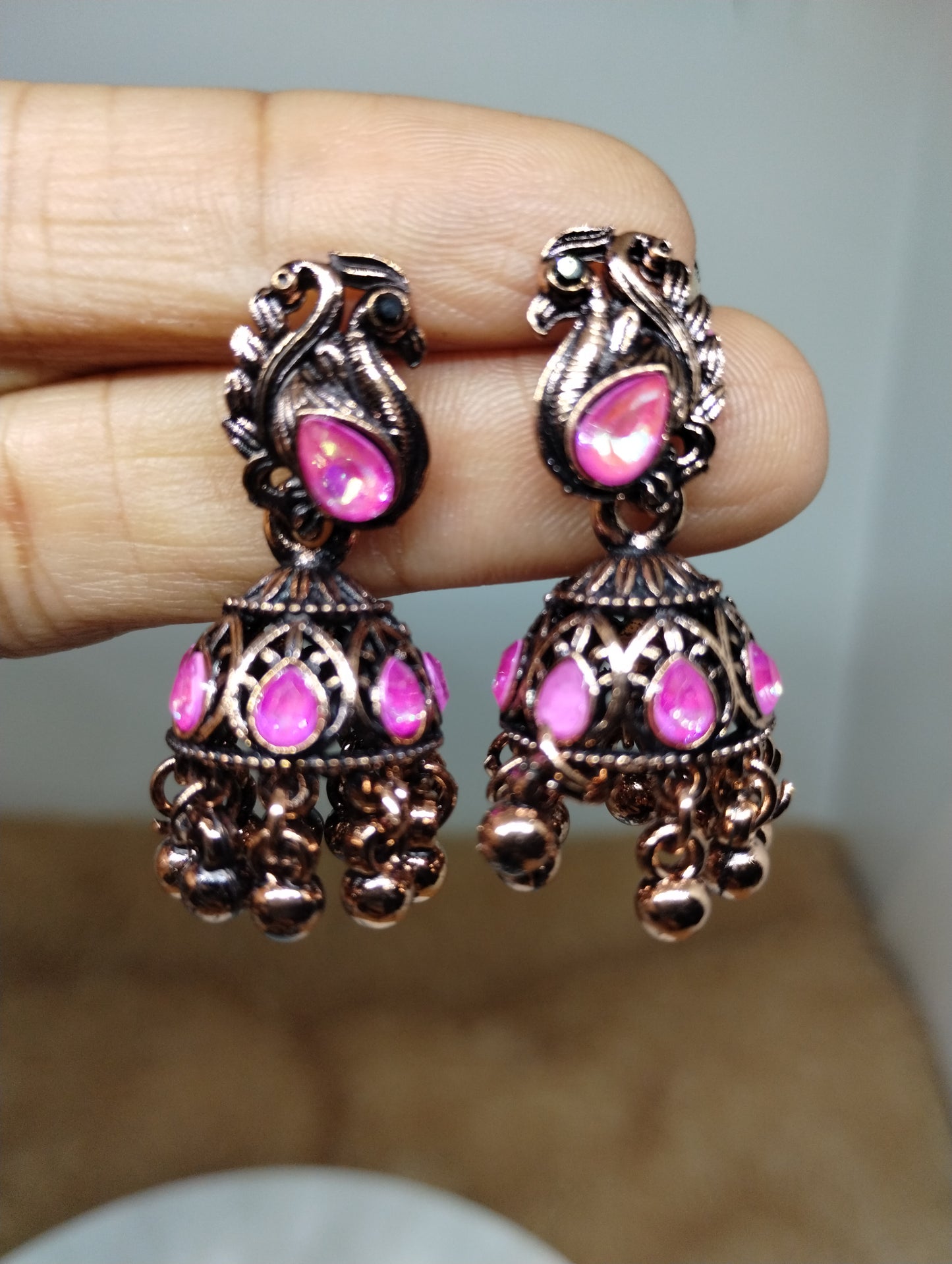 Mayurika Copper Jhumka