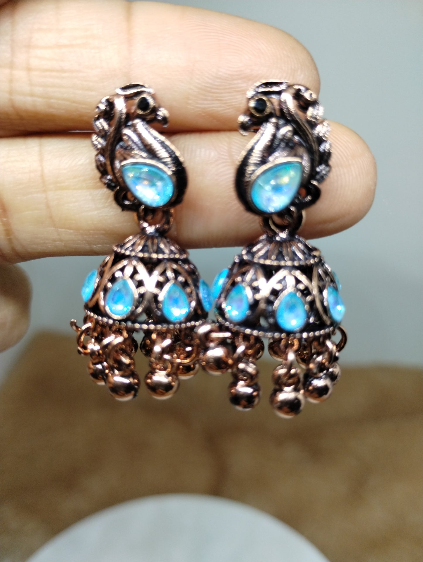 Mayurika Copper Jhumka