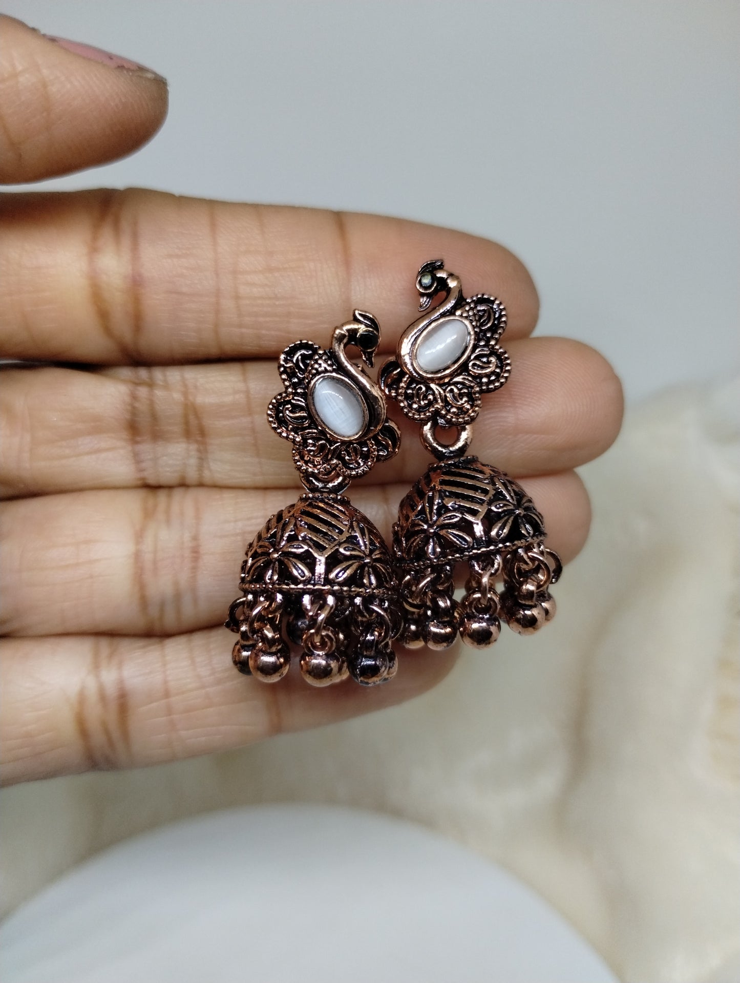 Mayurika Copper Jhumka