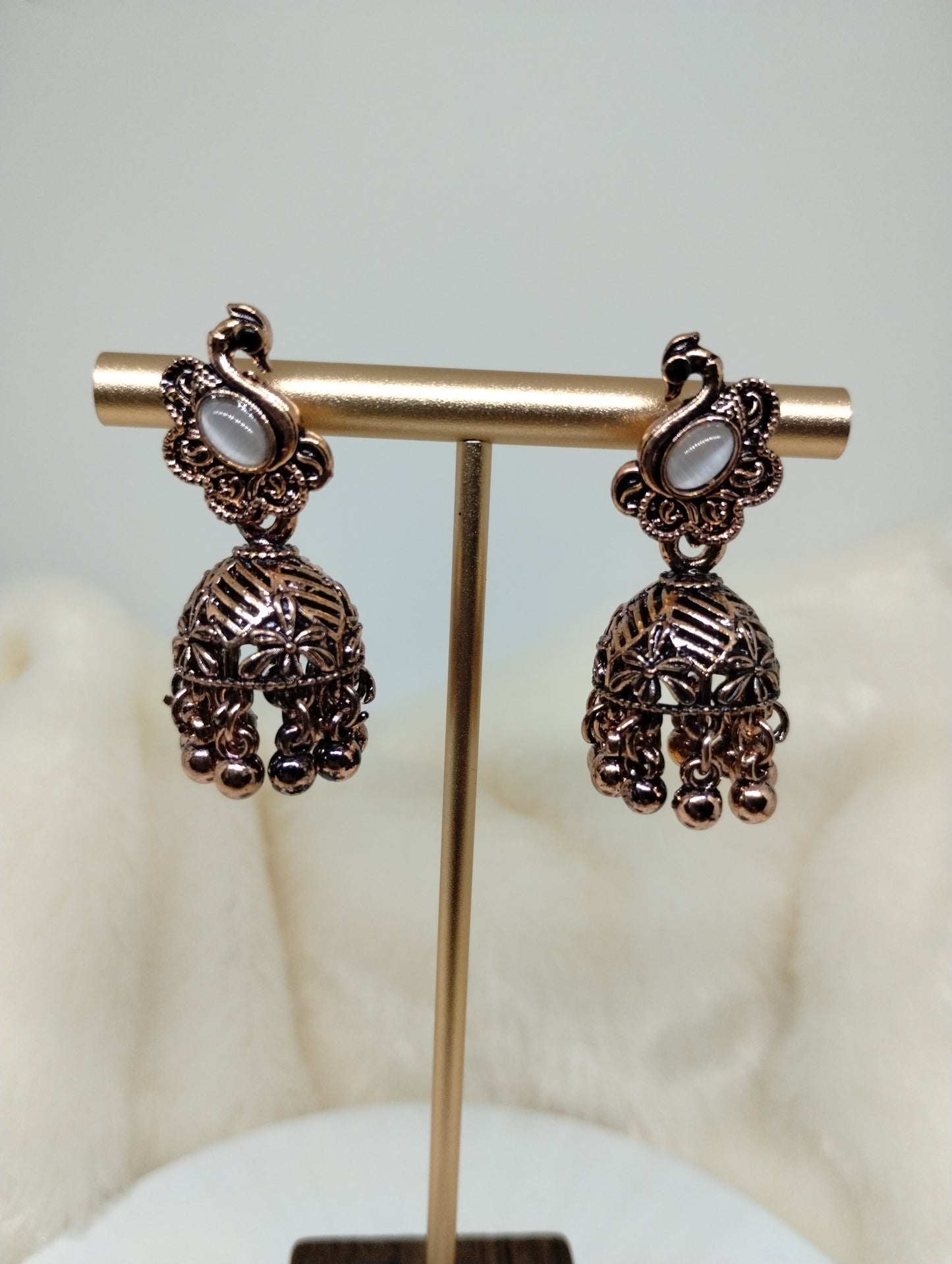 Mayurika Copper Jhumka