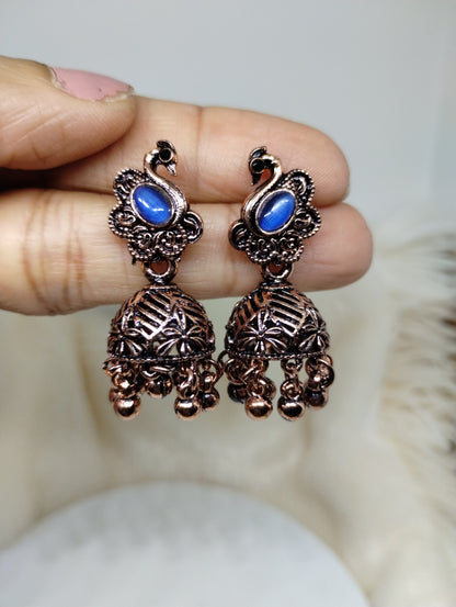 Mayurika Copper Jhumka