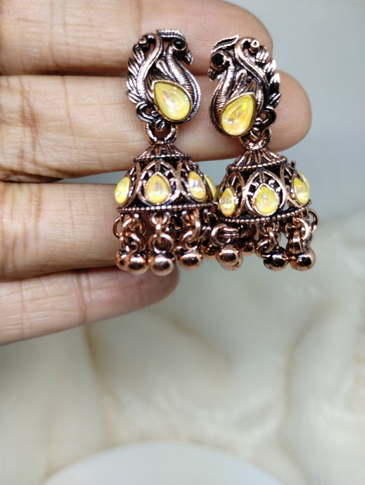 Mayurika Copper Jhumka