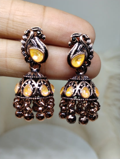 Mayurika Copper Jhumka
