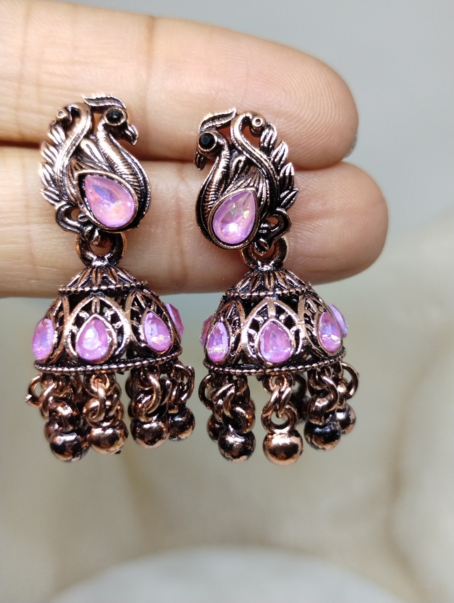 Mayurika Copper Jhumka