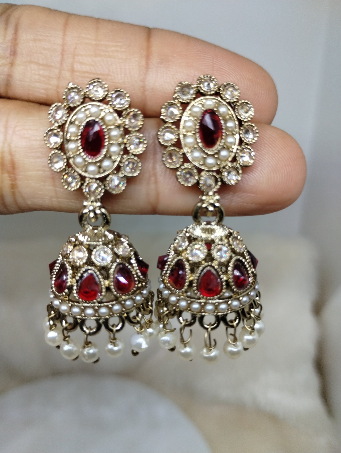 Meher Pearl & Stone Jhumka