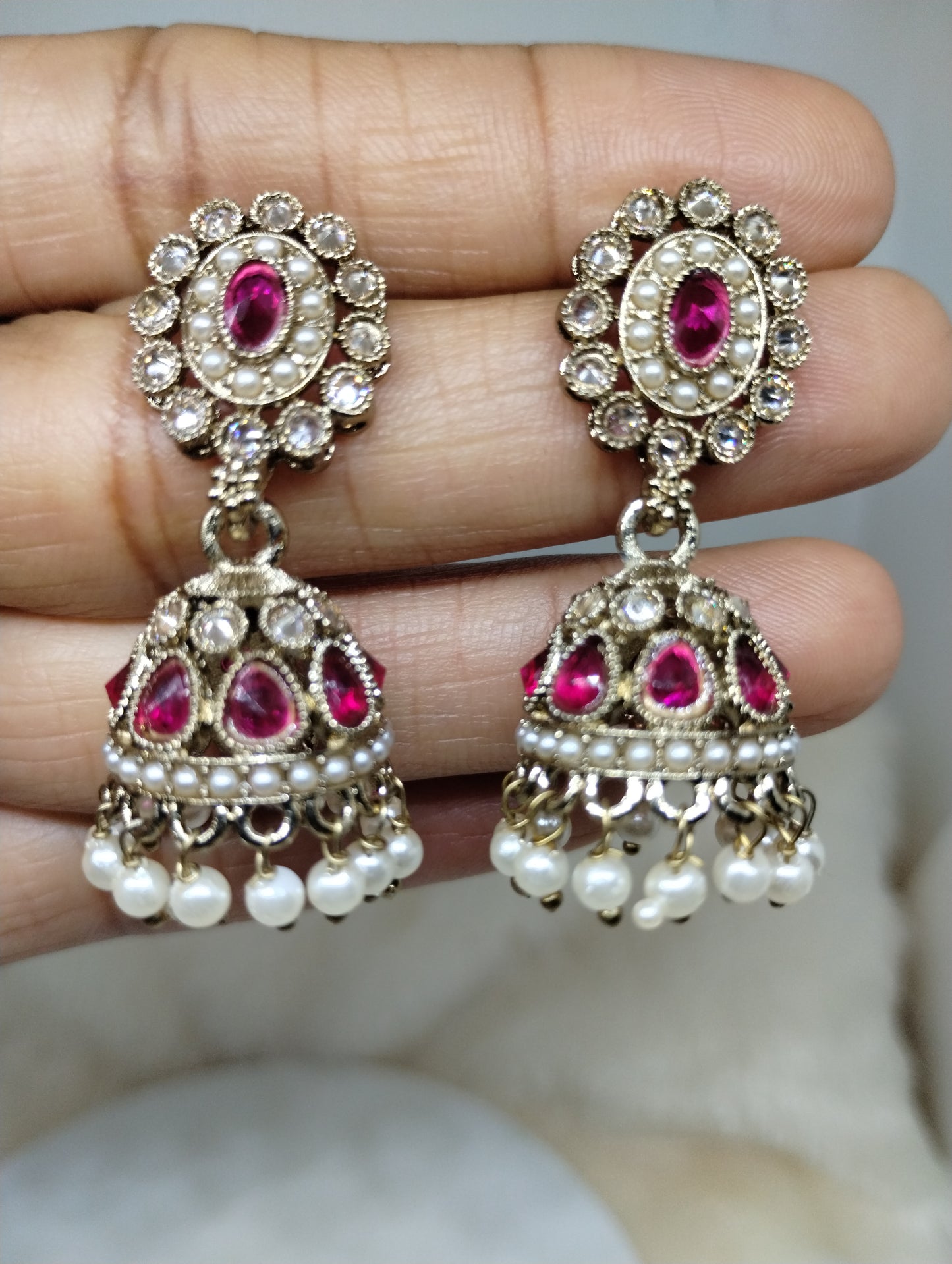 Meher Pearl & Stone Jhumka