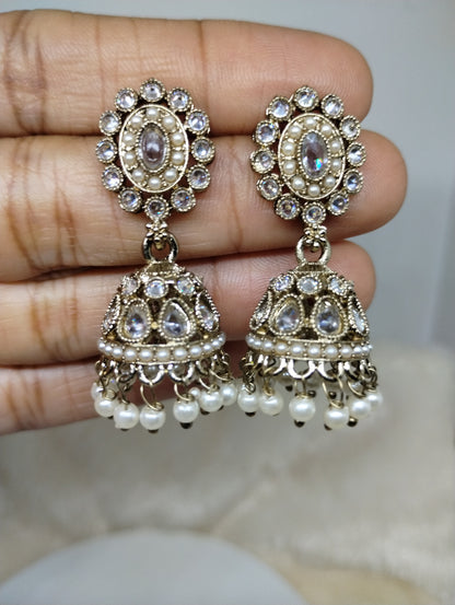 Meher Pearl & Stone Jhumka