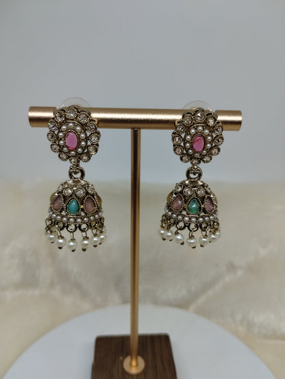 Meher Pearl & Stone Jhumka
