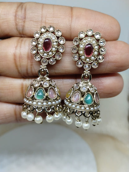 Meher Pearl & Stone Jhumka