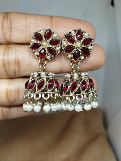 Meher Pearl & Stone Jhumka