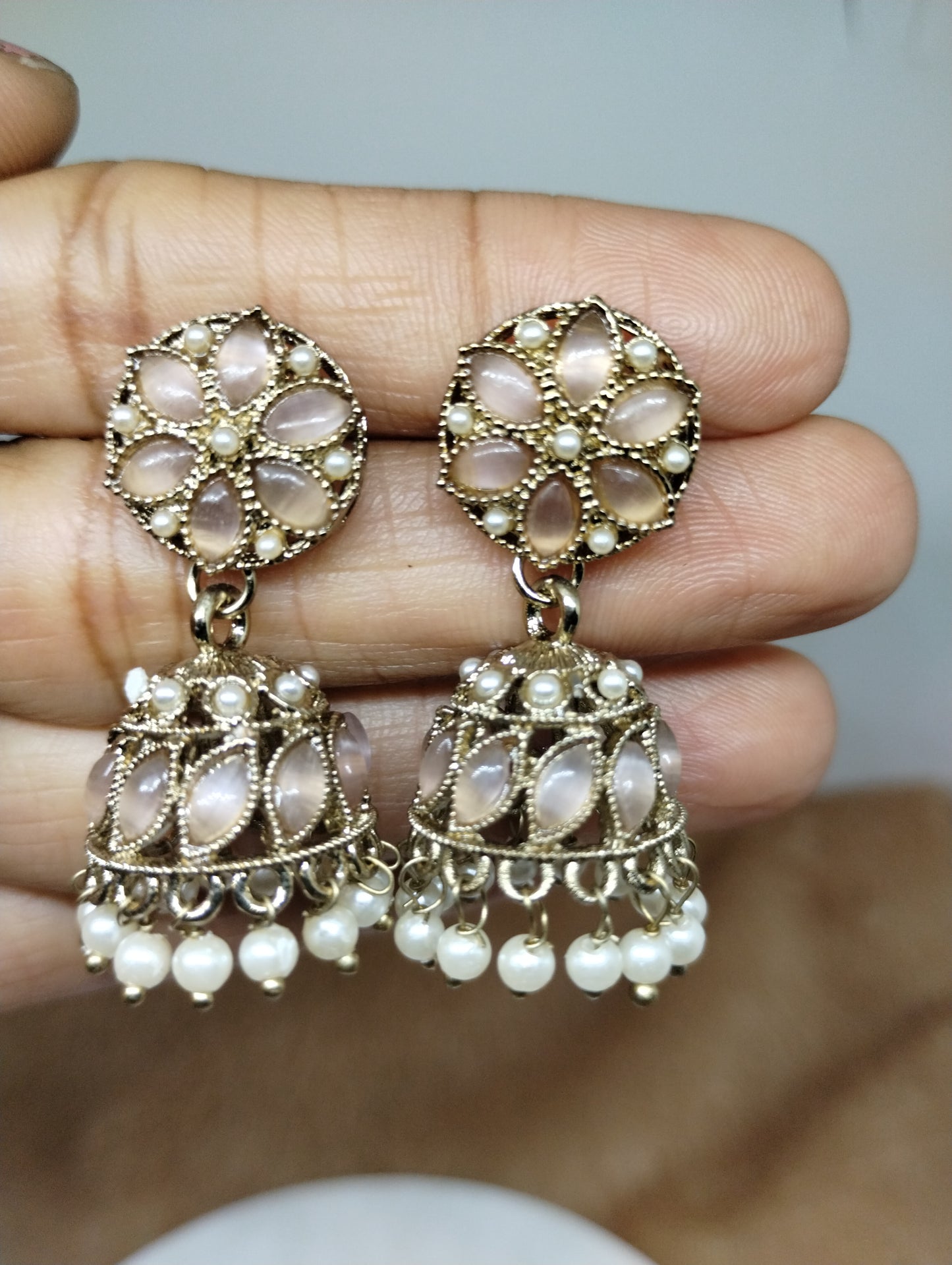 Meher Pearl & Stone Jhumka