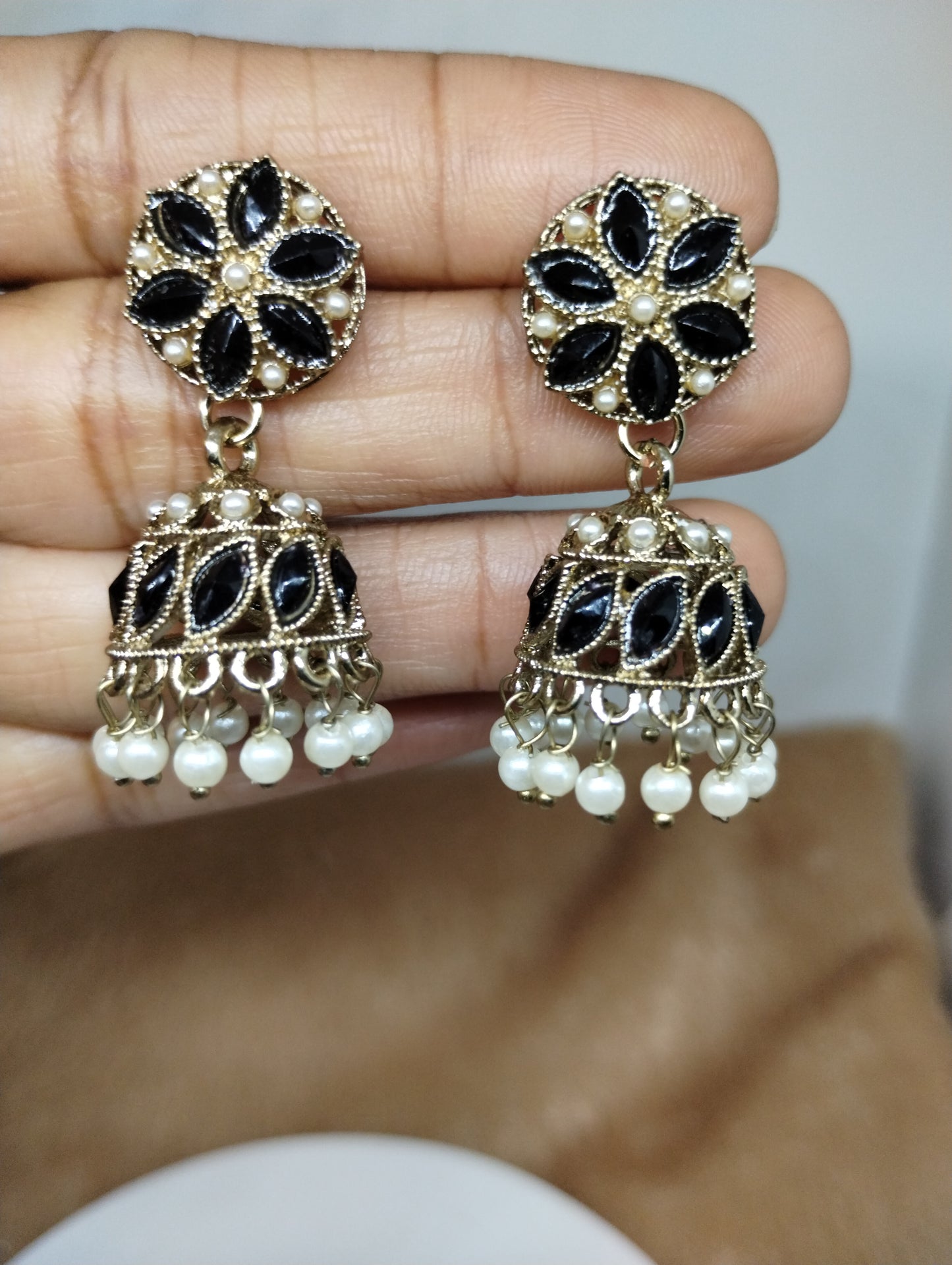 Meher Pearl & Stone Jhumka