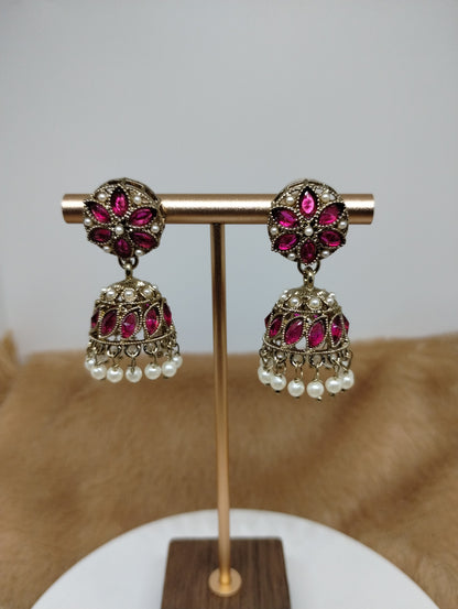 Meher Pearl & Stone Jhumka