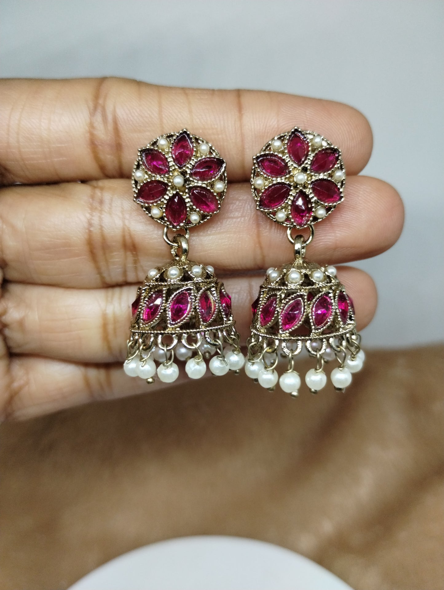 Meher Pearl & Stone Jhumka