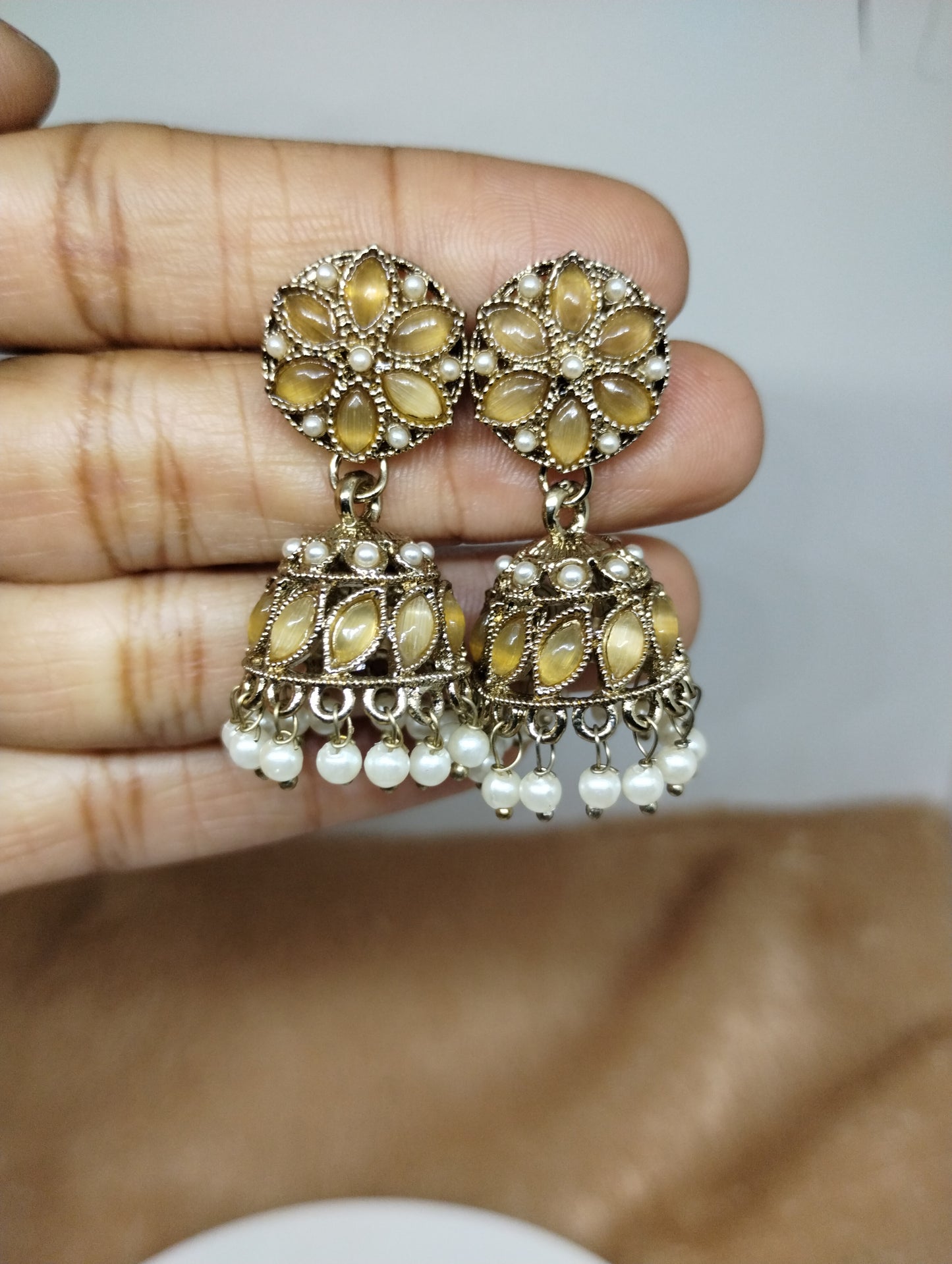 Meher Pearl & Stone Jhumka
