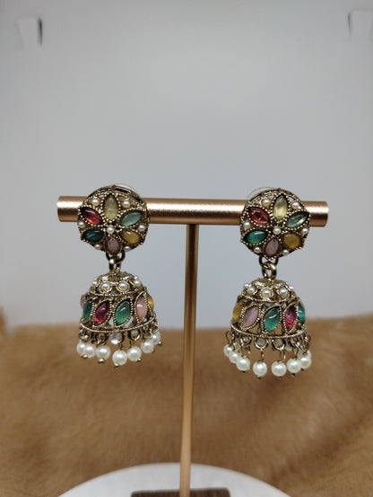 Meher Pearl & Stone Jhumka