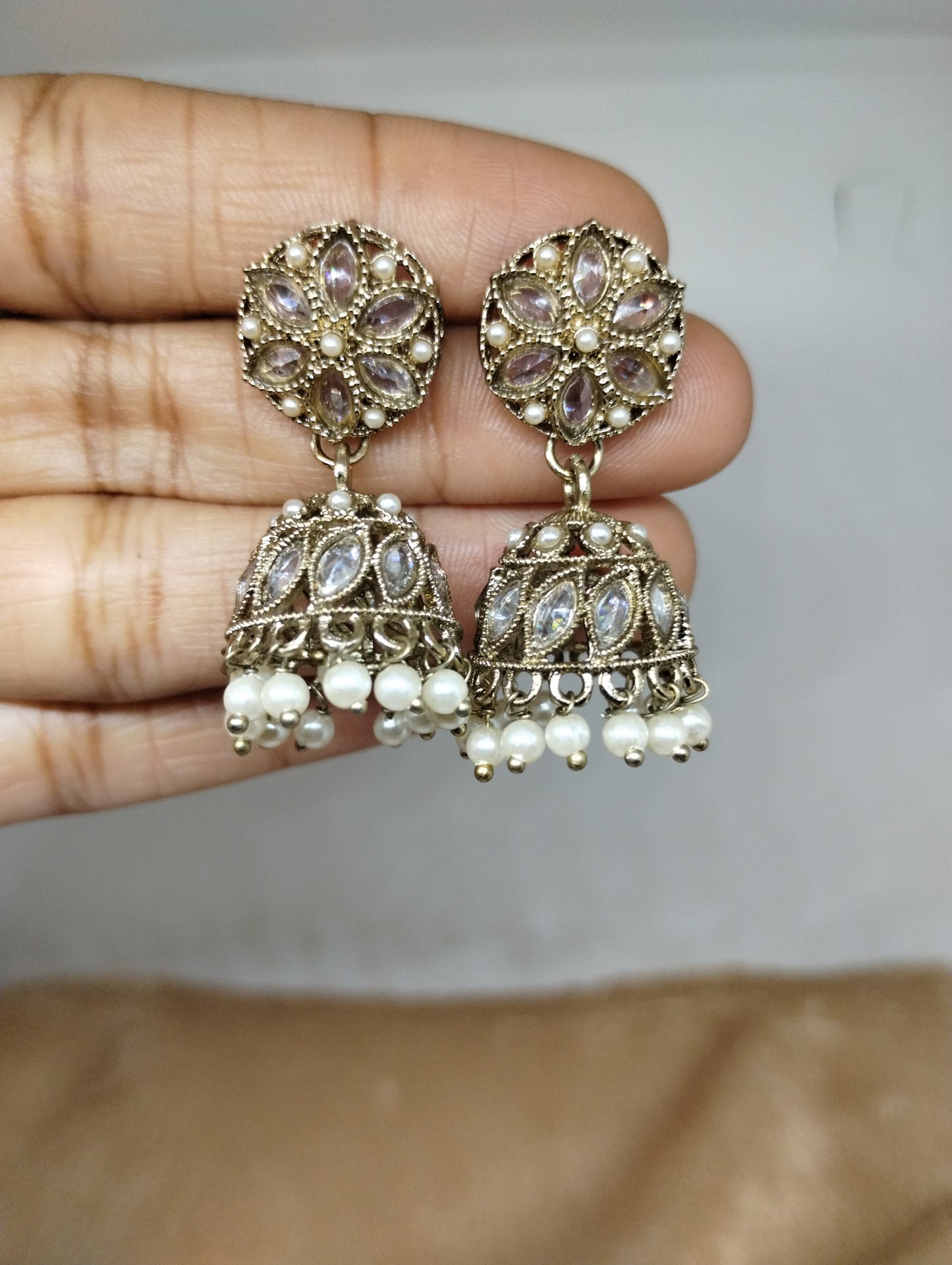 Meher Pearl & Stone Jhumka