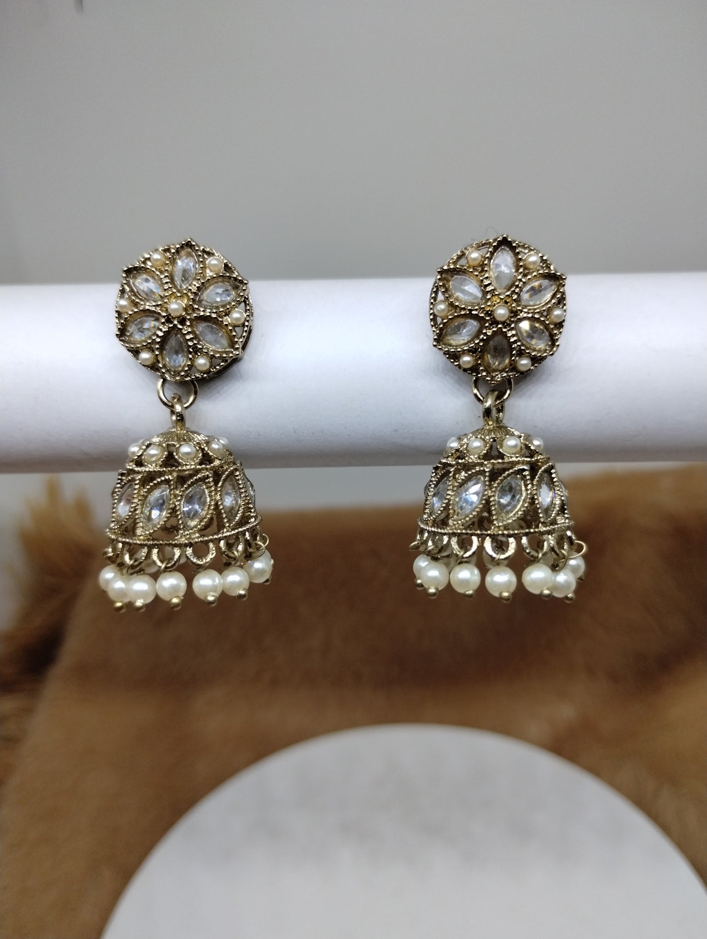 Meher Pearl & Stone Jhumka